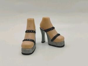 Bratz Funk N Glow Cloe Platform High Heel Shoes - Black Silver